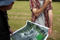 Proffesor Chris Gaffney and historian David Pendleton onsite